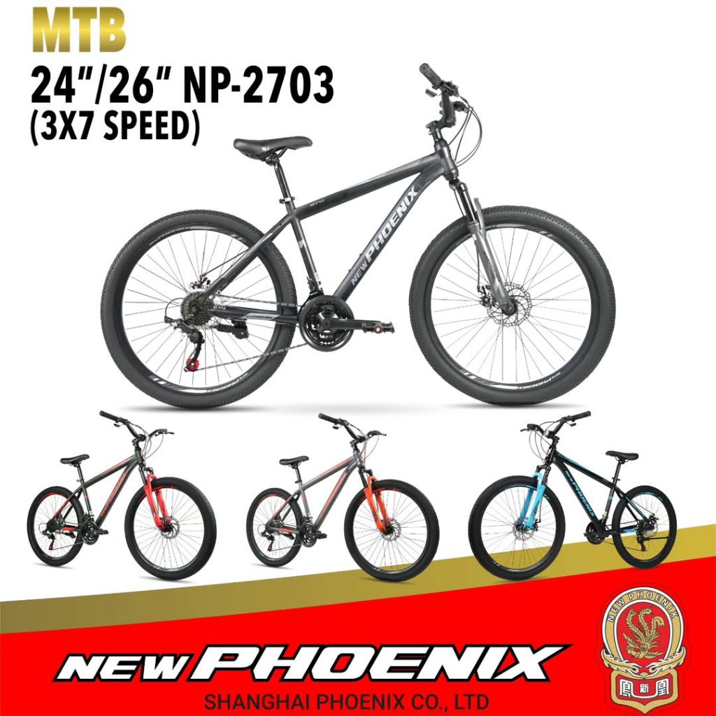 SEPEDA MTB  GUNUNG PHOENIX NP 2703 UKURAN 26 INCHI KONDISI BARU