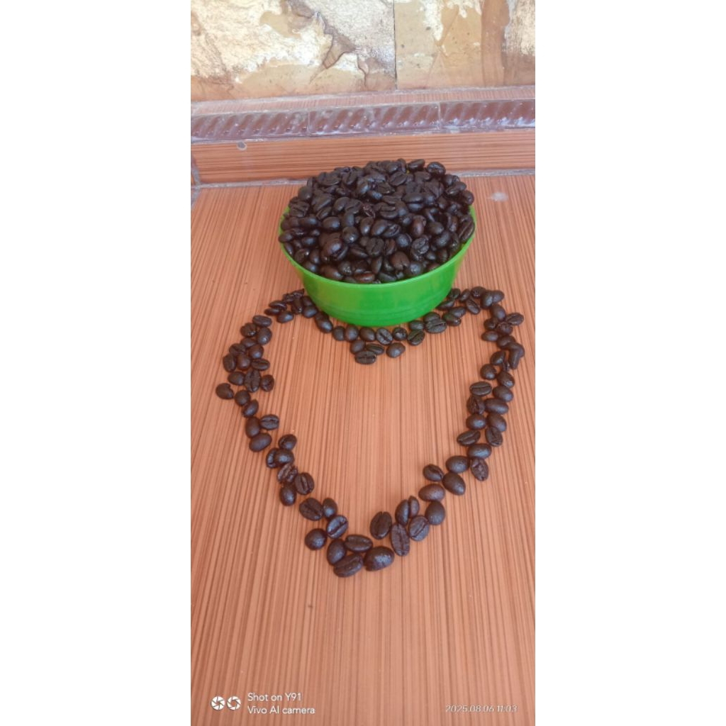 BIJI KOPI ROBUSTA SANGRAI 1KG & 500gram/ biji kopi matang/ biji kopi olahan tradisional