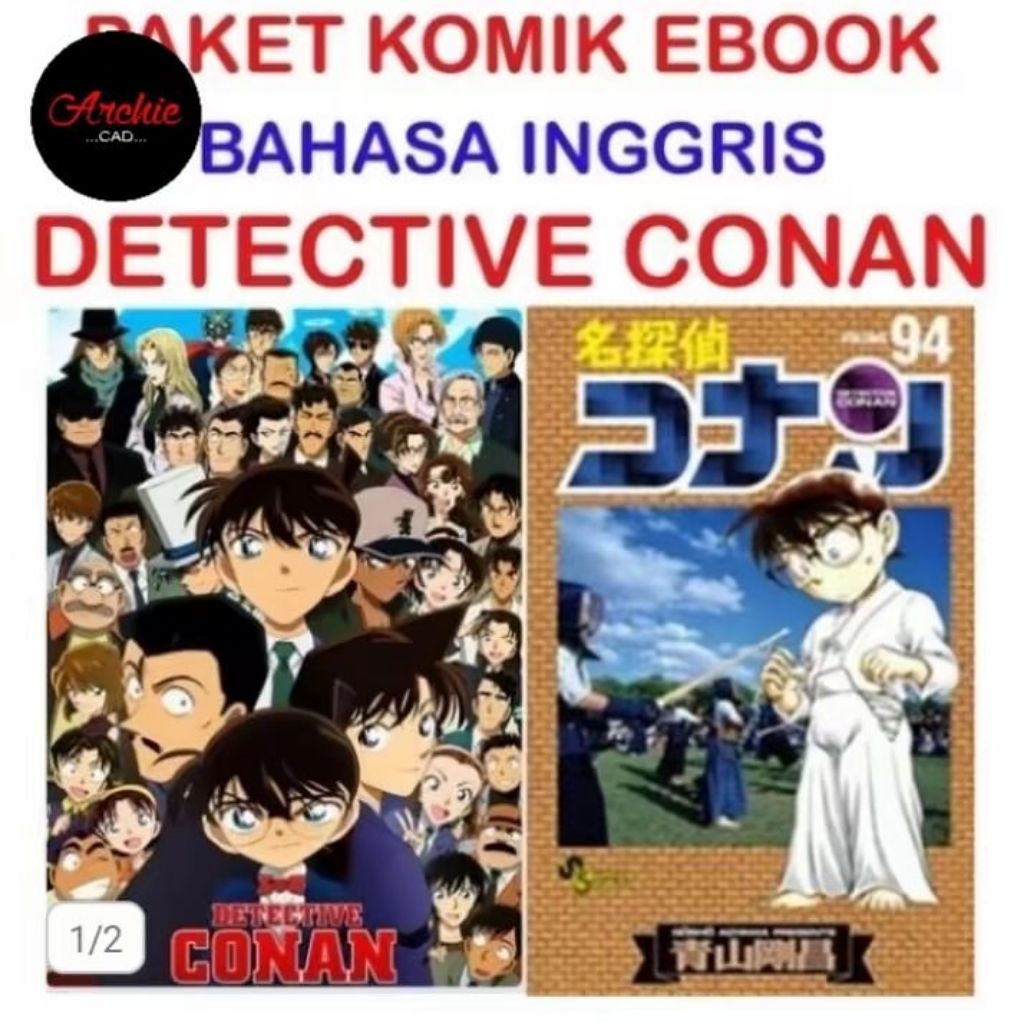 KOMIK DETECTIVE CONAN VOL 1-106 ENGLISH FULLSET LENGKAP