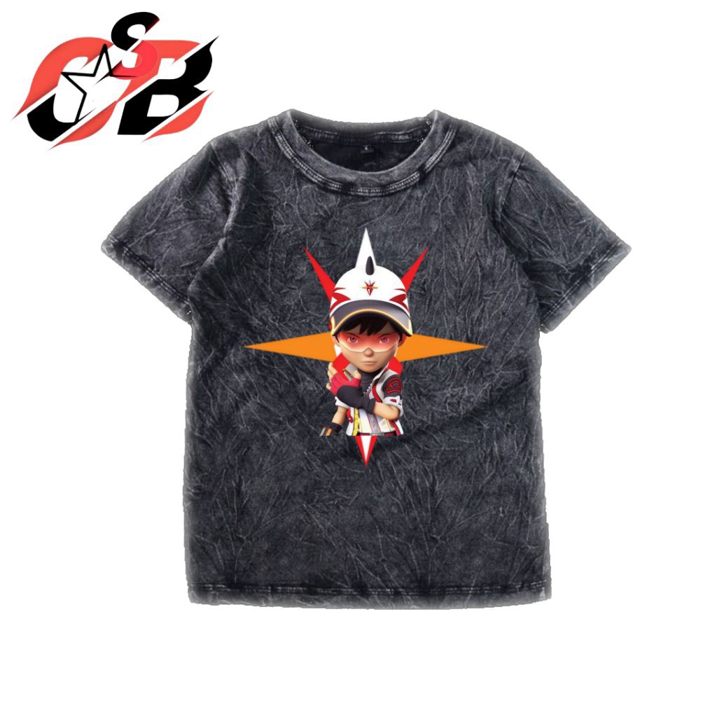 BAJU ANAK KAOS WASHED BOBOIBOY SUPRA