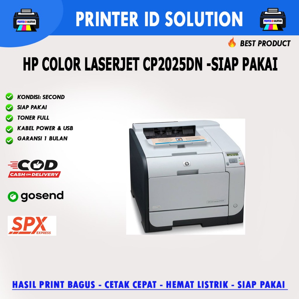 PRINTER HP COLOR LASERJET CP2025dn CP2025 PRINTER COLOR A4 F4