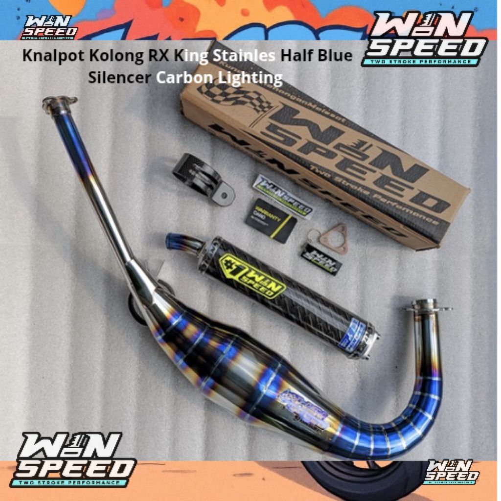 Knalpot RX King/RXZ Type Kolong Repsol Pdk Stainlis Silincer Carbon Lighting Original Winspeed
