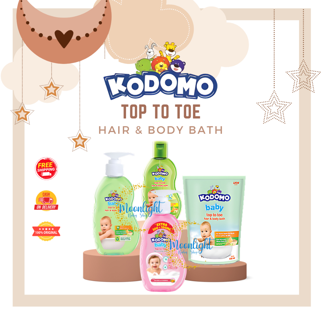 KODOMO Baby Top To Toe Hair & Body Wash Bath - Sabun Mandi Shampoo Bayi