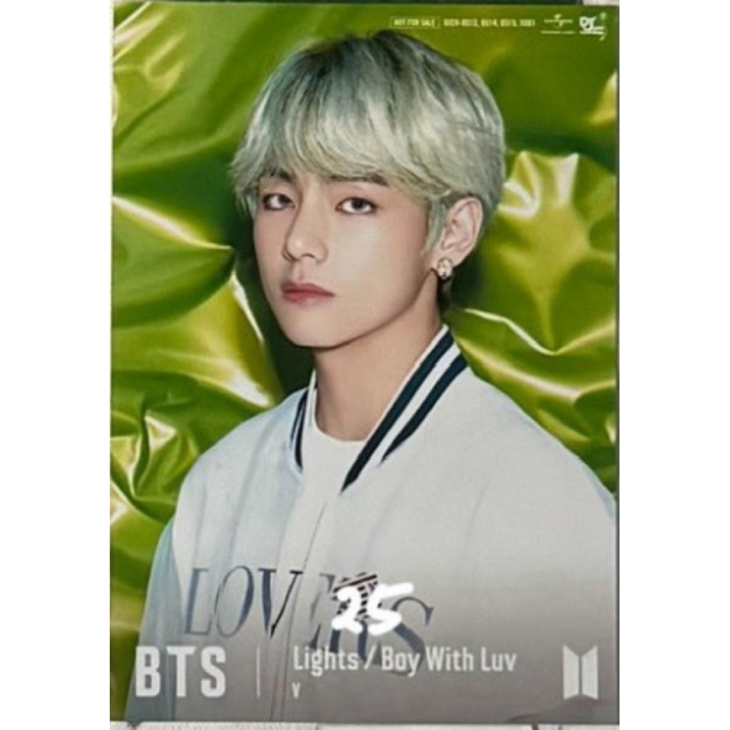 bts boy with luv bwl kim taehyung v flyer japan cd postcard