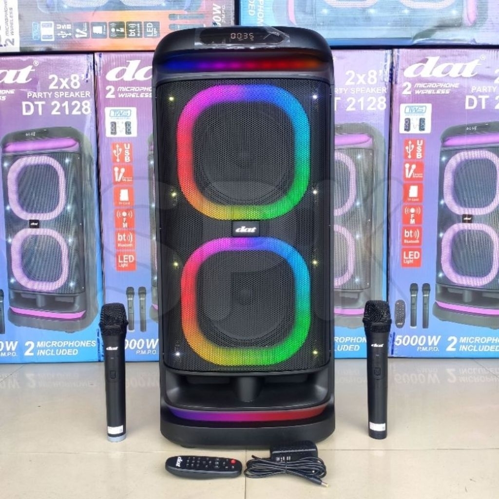 Speaker Partybox DAT BT 2128 portable bluetooth speaker aktif