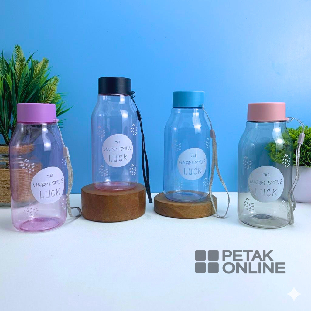 Botol Minum Plastik Bless Luck 350 ML || Tanpa Kemasan