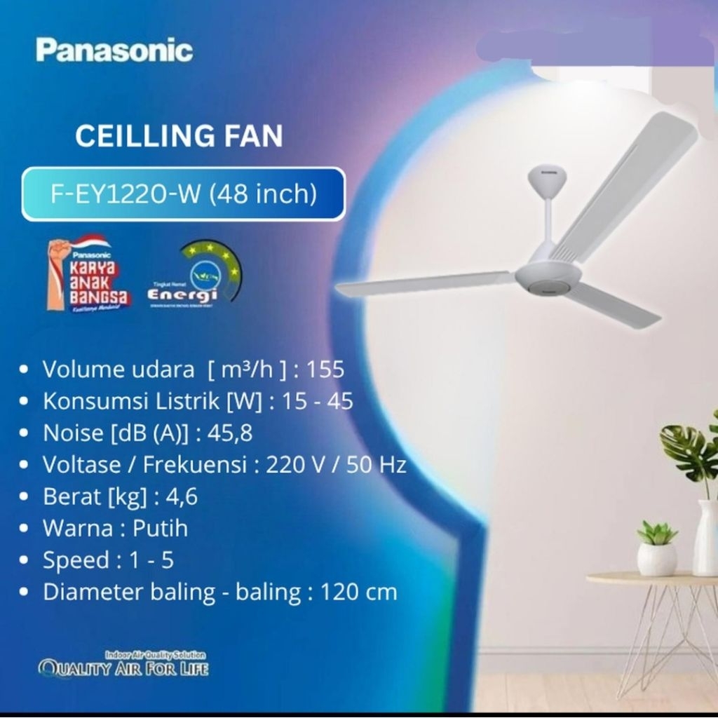 kipas baling kipas gantung panasonic EY1220 kipas alaska panasonic kipas atas 48 in