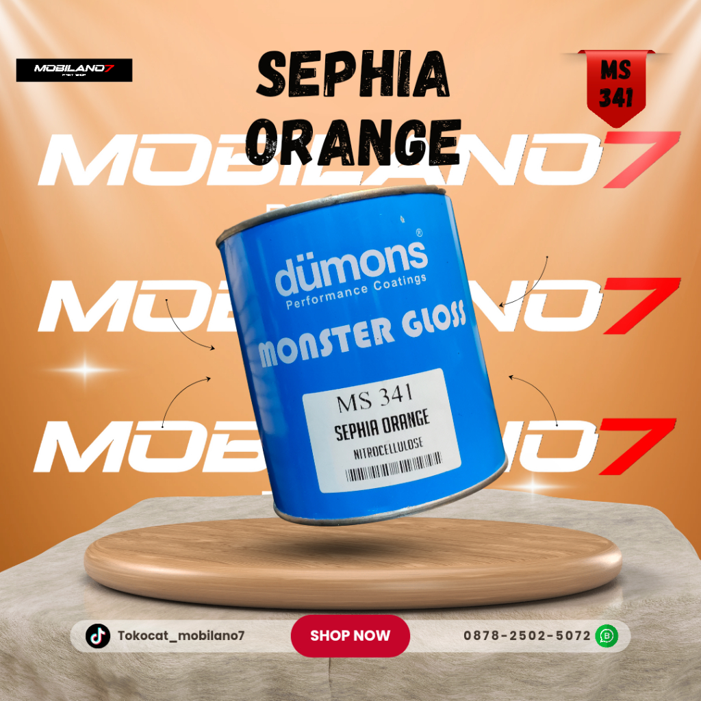 CAT OTOMOTIF SEPHIA ORANGE SOLID BY MOBILANO7