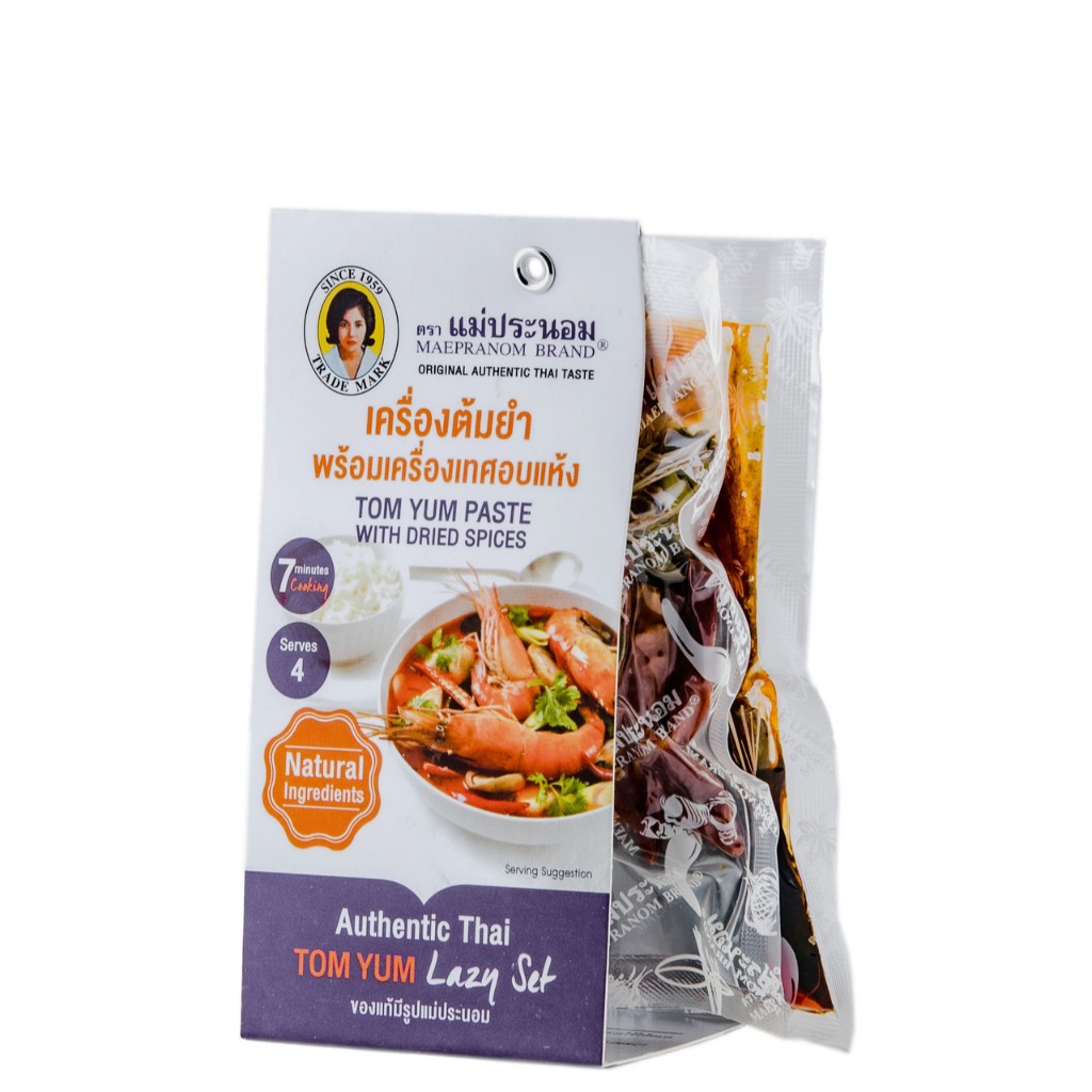 Maepranom Tom Yum Paste Set – Bumbu Tom Yum Thailand Asli, Siap Masak