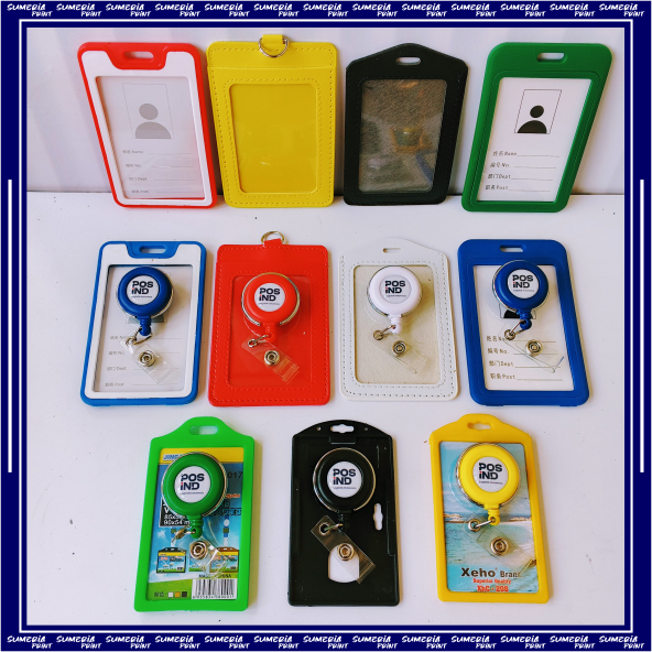 Gantungan Yoyo Id Card Putar Stainless Pos Indonesia + Tempat/Holder Id Card