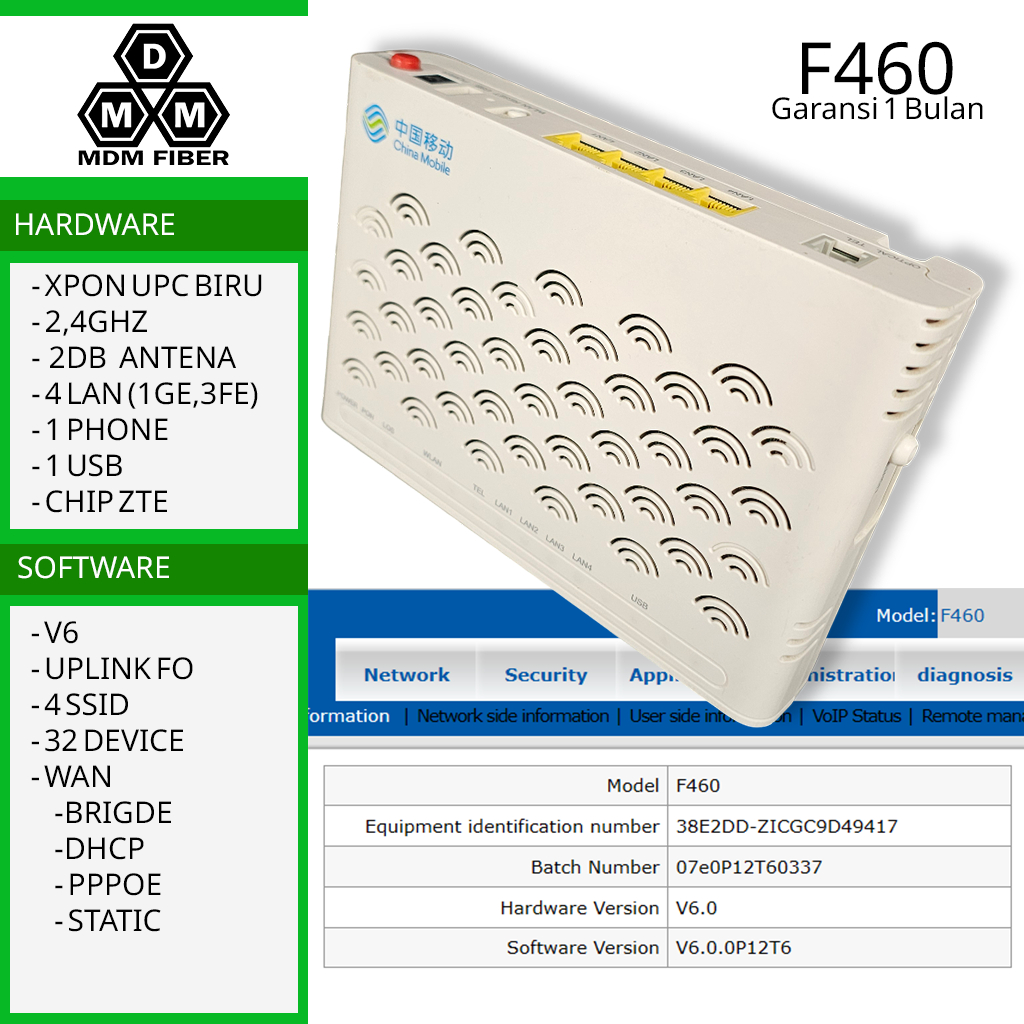 F460 M46E V6 Epon modem router onu ont MDM FIBER