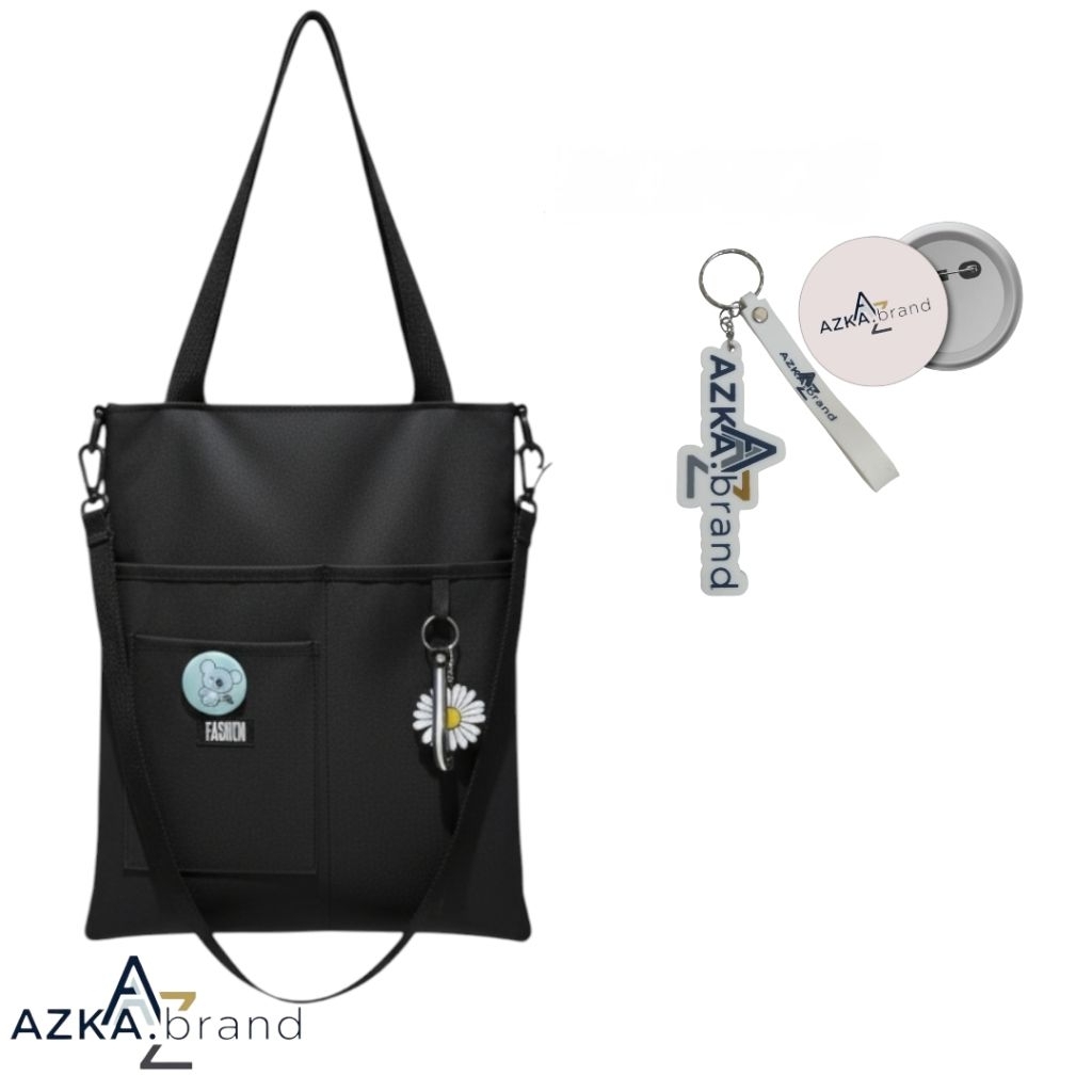 Tote Bags Sunny Daisy Tote Bag saku Totebags cocok untuk dibawa kuliah kerja dan sekolah tote begs