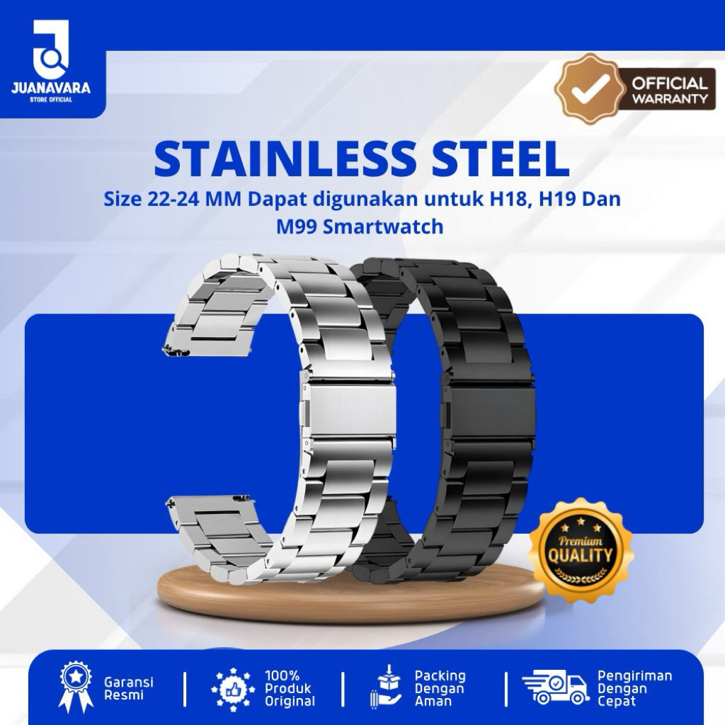 Stainless Steel Strap H18, H19, M99 Smartwatch-Luxury