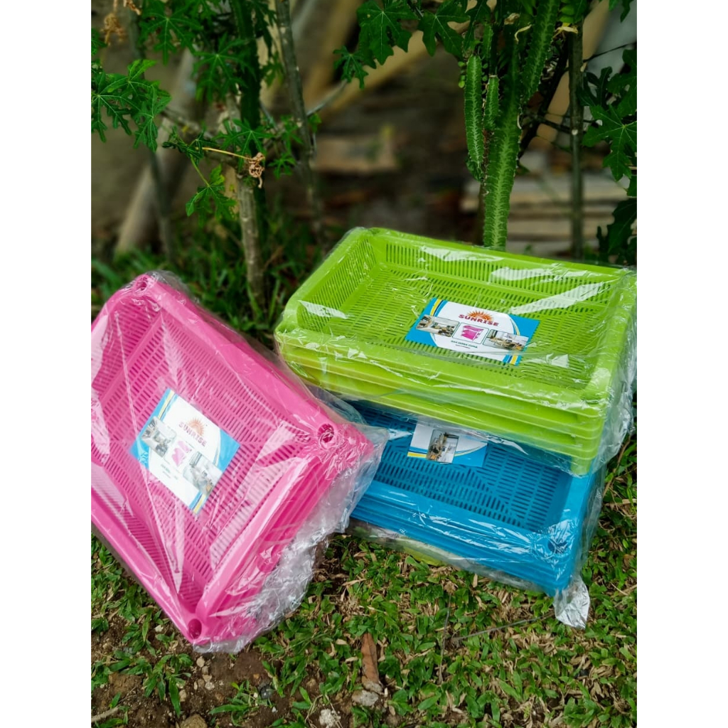Rak Plastik Sunrise Susun 3 Serbaguna / Rak Dapur / Rak Piring / Rak Warung / Rak Kosmetik