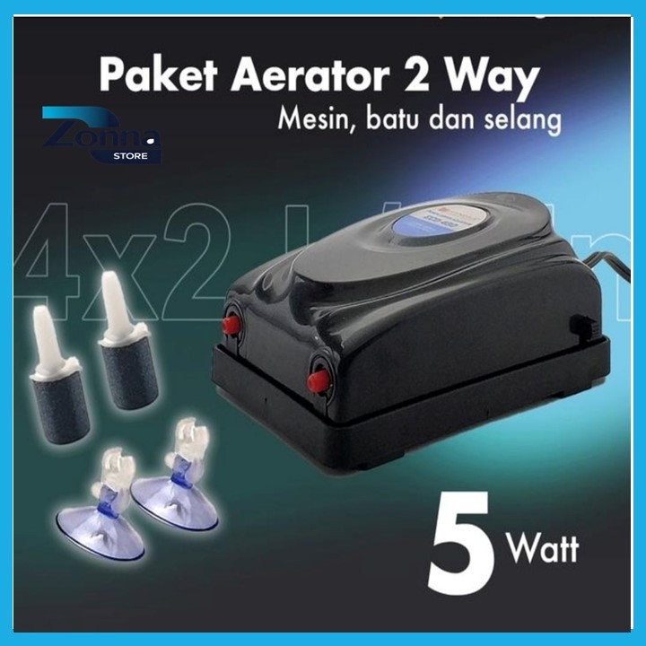 AERATOR 2 LUBANG ARMADA AM-Q6 / AIR PUMP 2 LUBANG / AERATOR AQUARIUM 2 LUBANG