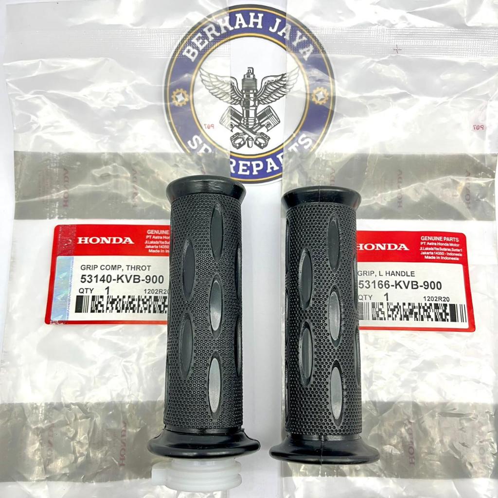 Grip handfat + pipa gas 1 SET (53140-KVB-900  53166-KVB-900) Beat Karbu, Spacy Karbu, Vario Karbu 11