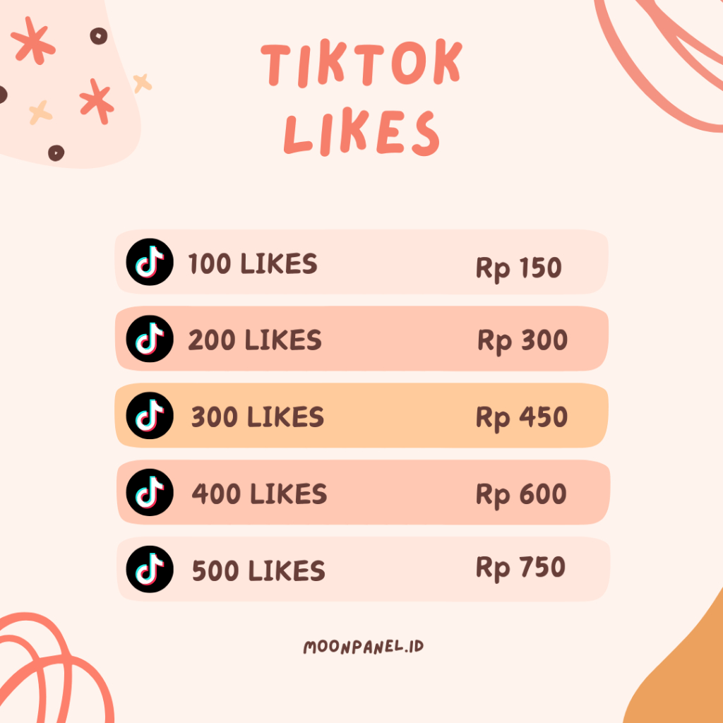 TIKTOK LIKES LIKE Termurah Bergaransi No Drop High Quality