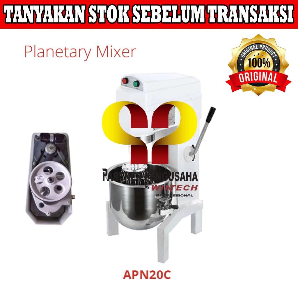 Getra APN20C Planetary Mixer / Mixer Roti & Kue Planetary Tanpa Cover