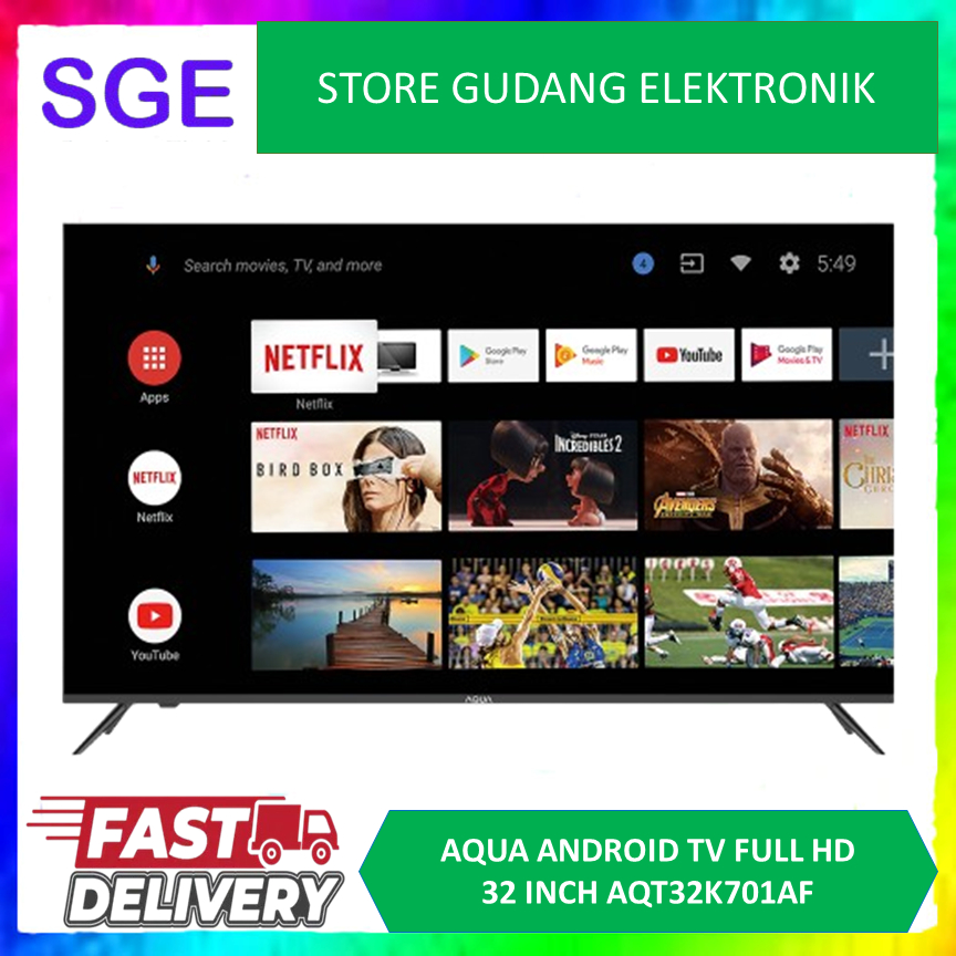 AQUA ANDROID TV 32" AQT32K701AF | AQT 32K701 AF | AQT32K | 32K701AF 32 INCH FULL HD