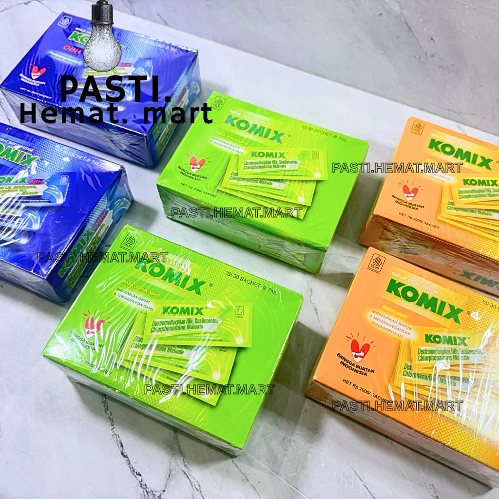 [PAKET USAHA] 1 BOX 30 Sachets Komix Dewasa | Komix Obh / Komix Jahe / Komix Jeruk