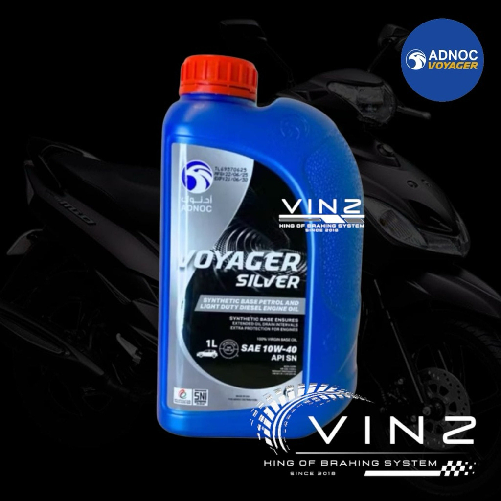 Oli Adnoc Voyager 10W40 1 Liter Semi Syntetic // Oli Motor Oli Mobil Adnoc Voyager Silver 10W-40 1 L
