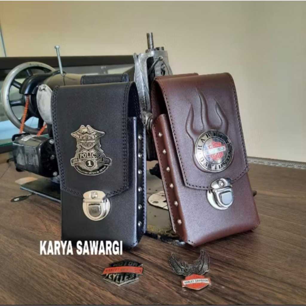 Sarung Hp Pinggang Kulit Asli 6,7 -- 7 inch