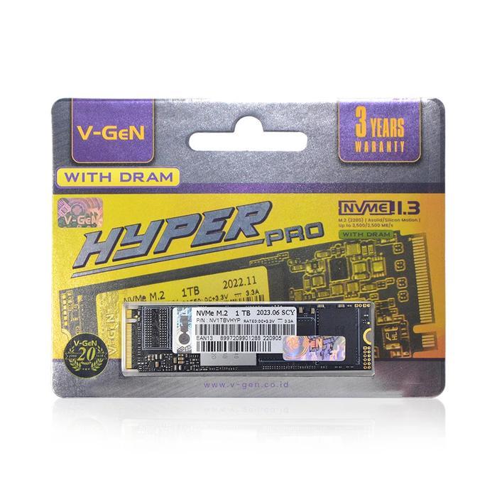 VGEN SSD M2 NVME Gen3 With Dram Hyper Pro Tanpa Heatsink 1TB