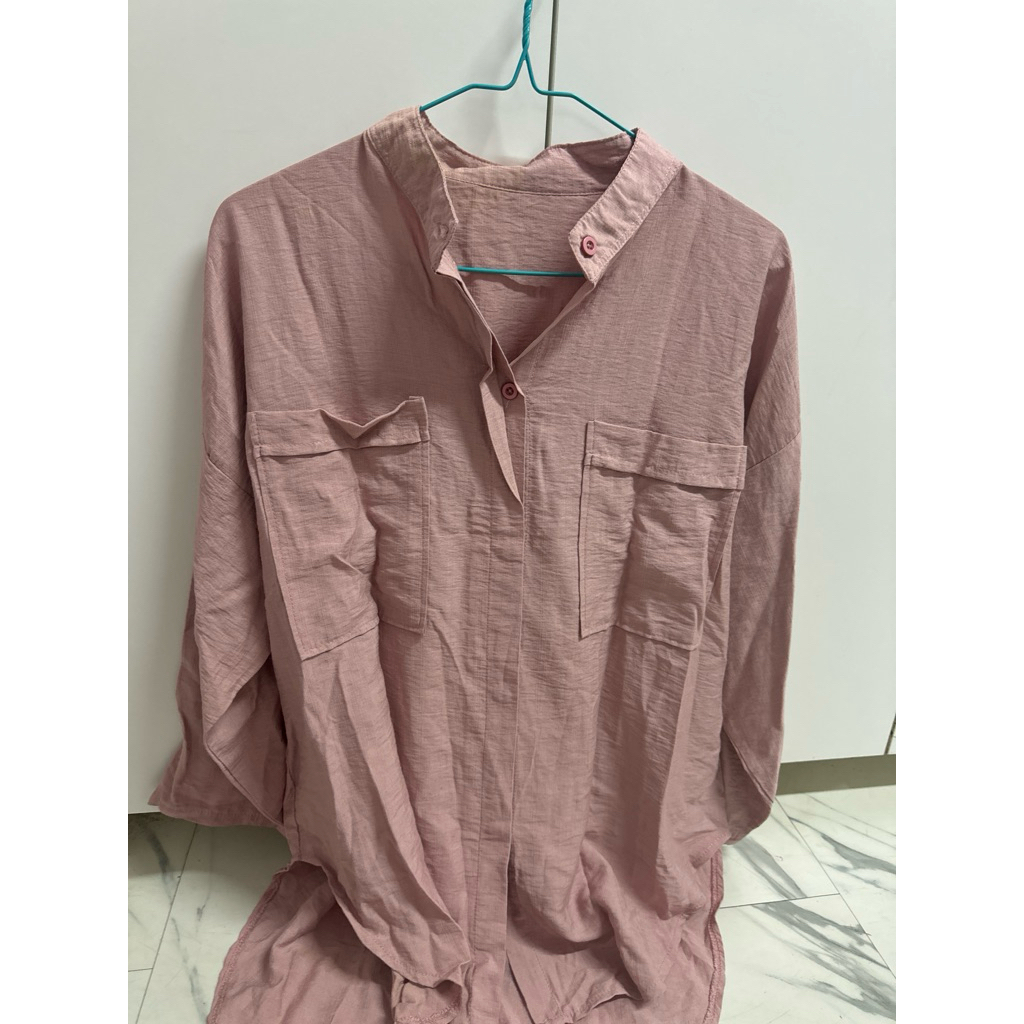 preloved kemeja pink dusty