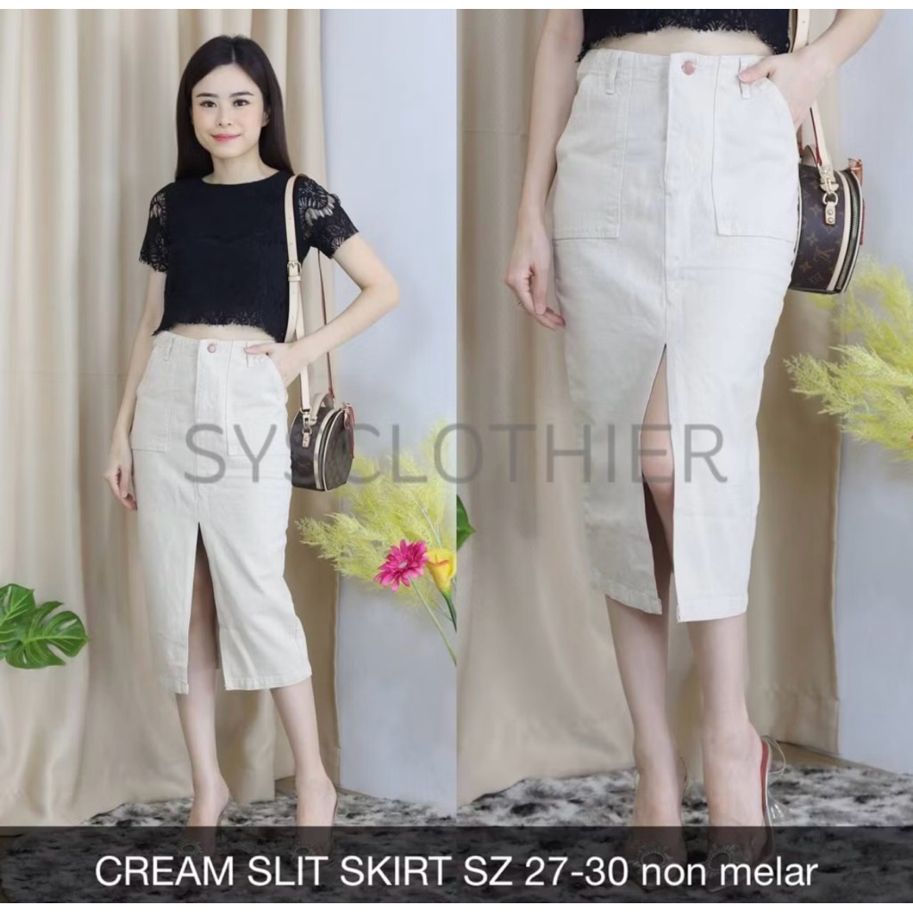 NEW SYS Clothier Jeans Rok Cream (Jual Rugi)