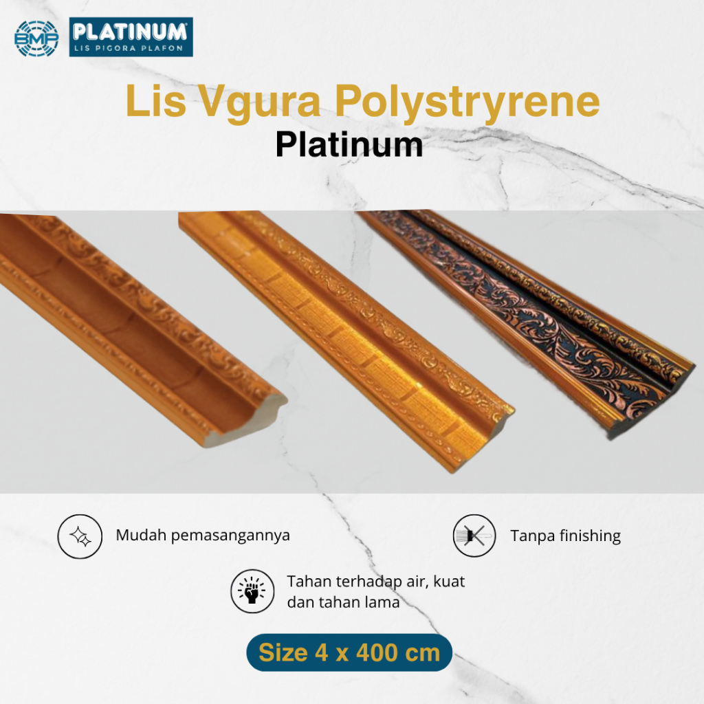 Lis Pigura PVC / Lis Plafon Motif Uk 4CM 6CM 8CM Panjang 4METER