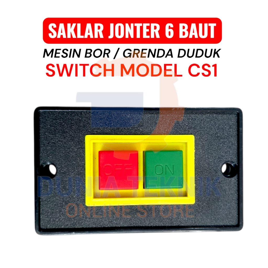 Saklar Jointer 6 Baut Mesin Bor/ Grenda Gerinda Duduk Switch ON OFF Model CS1