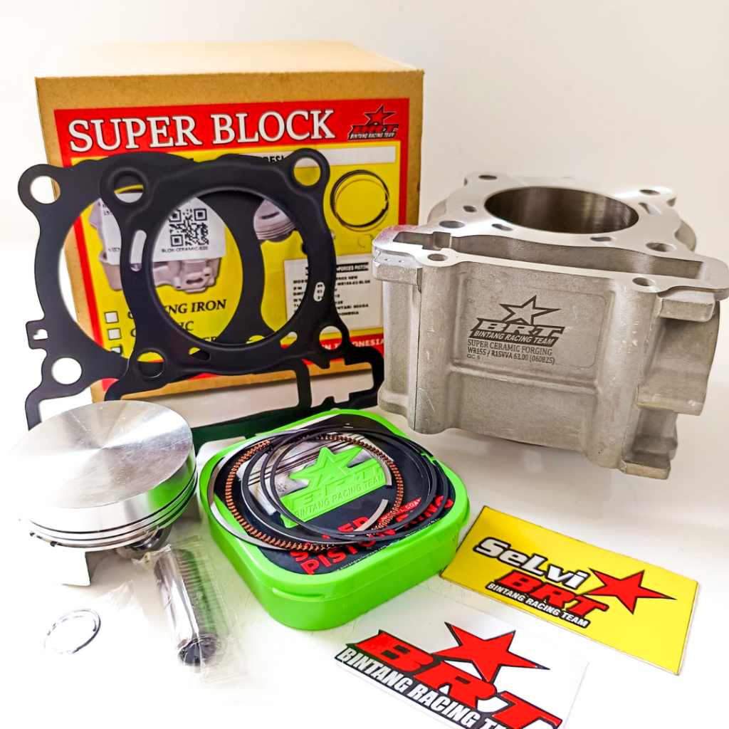 BLOK CERAMIC BRT FORGED PISTON WR155 BORE UP WR 155 63MM KERAMIK