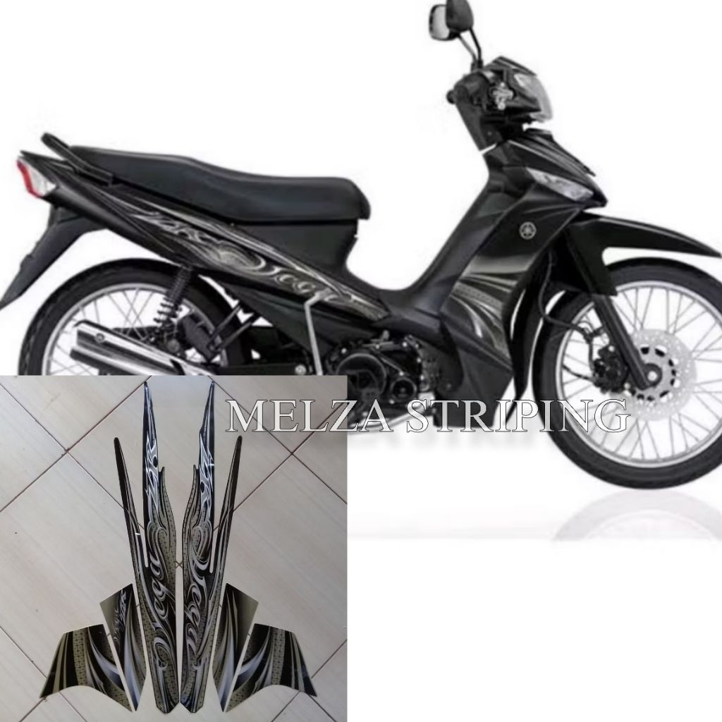 Stiker Striping Lis Body Motor Vega Zr 2011 Hitam
