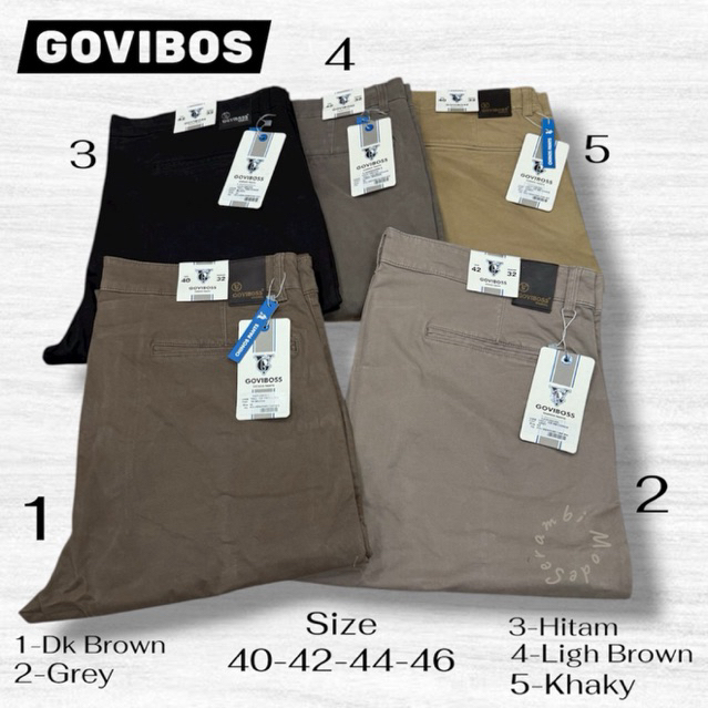 Celana Panjang Katun Jumbo Bahan Karet Goviboss Kantong Cinos Original 5 November 2025