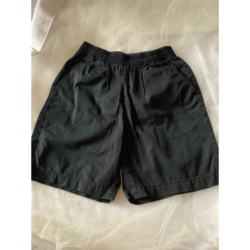PL celpen celana pendek katun hitam anak branded Uniqlo GU size 130