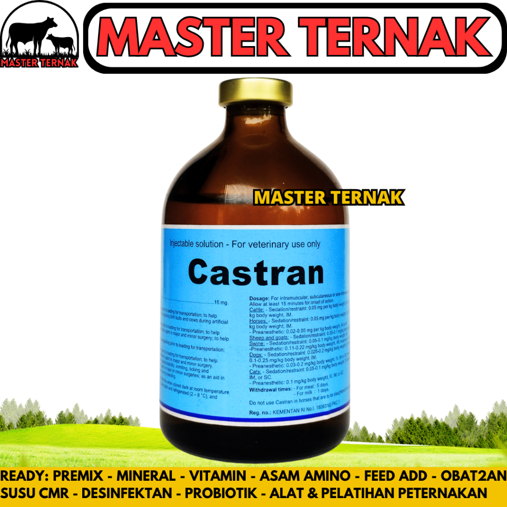 CASTRAN 100ML INTERCHEMIE - Anastesi untuk Hewan dan Sedasi Premedikasi Penenang Hewan