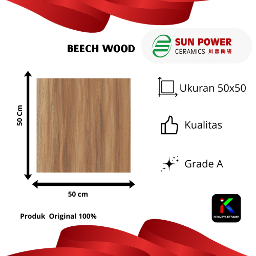 Keramik Cuting SUN POWER / Keramik Semi Granit beach wood Ukuran 50x50 Grade A