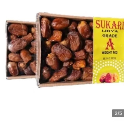 Kurma sukari kemasan dus 1kg/ Kurma sukari libya 1kg