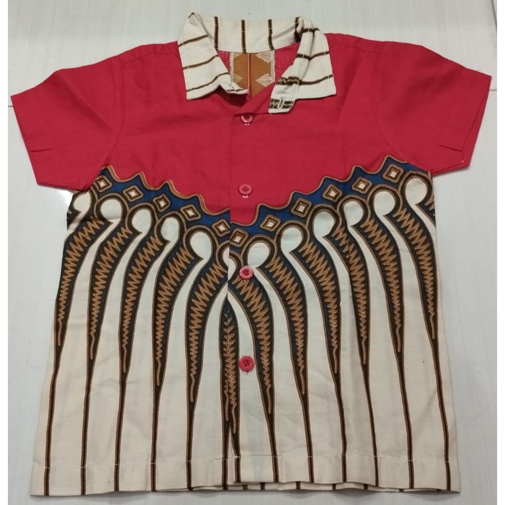 preloved kemeja batik anak berbagai motif (geser slide)