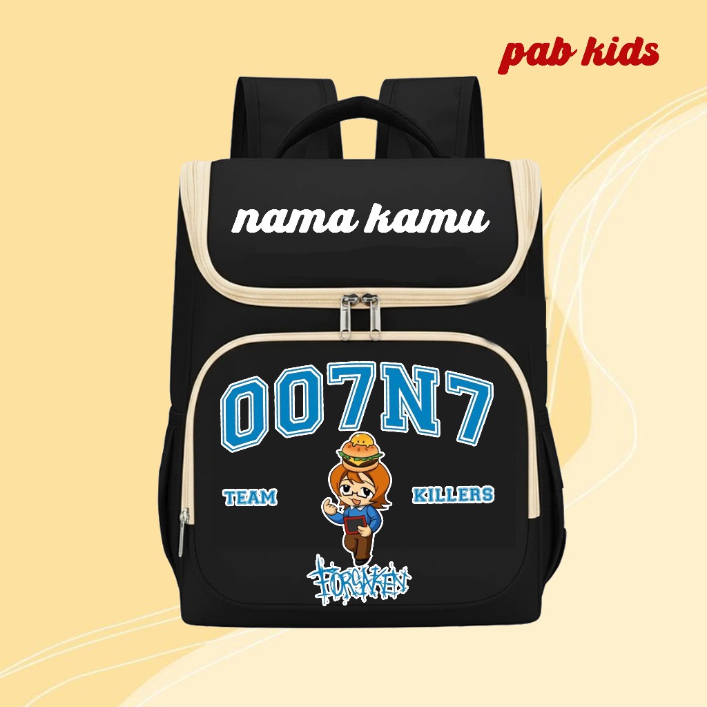 TAS RANSEL ANAK SEKOLAH MOTIF GAMBAR 007N7 FORSAKEN ROBLOX / TAS ANAK KUAT DAN TAHAN AIR / TAS ANAK 