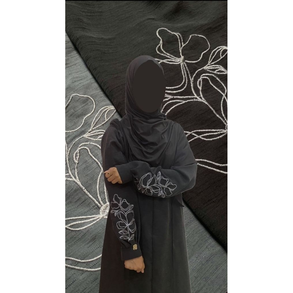 GAMIS BORDIR NATURAL FABRIC (BILQIS)