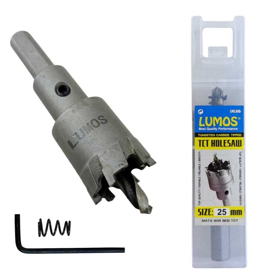 Hole Saw TCT LUMOS 25mm / HoleSaw Besi 25mm / Mata Bor Besi 25 mm TCT