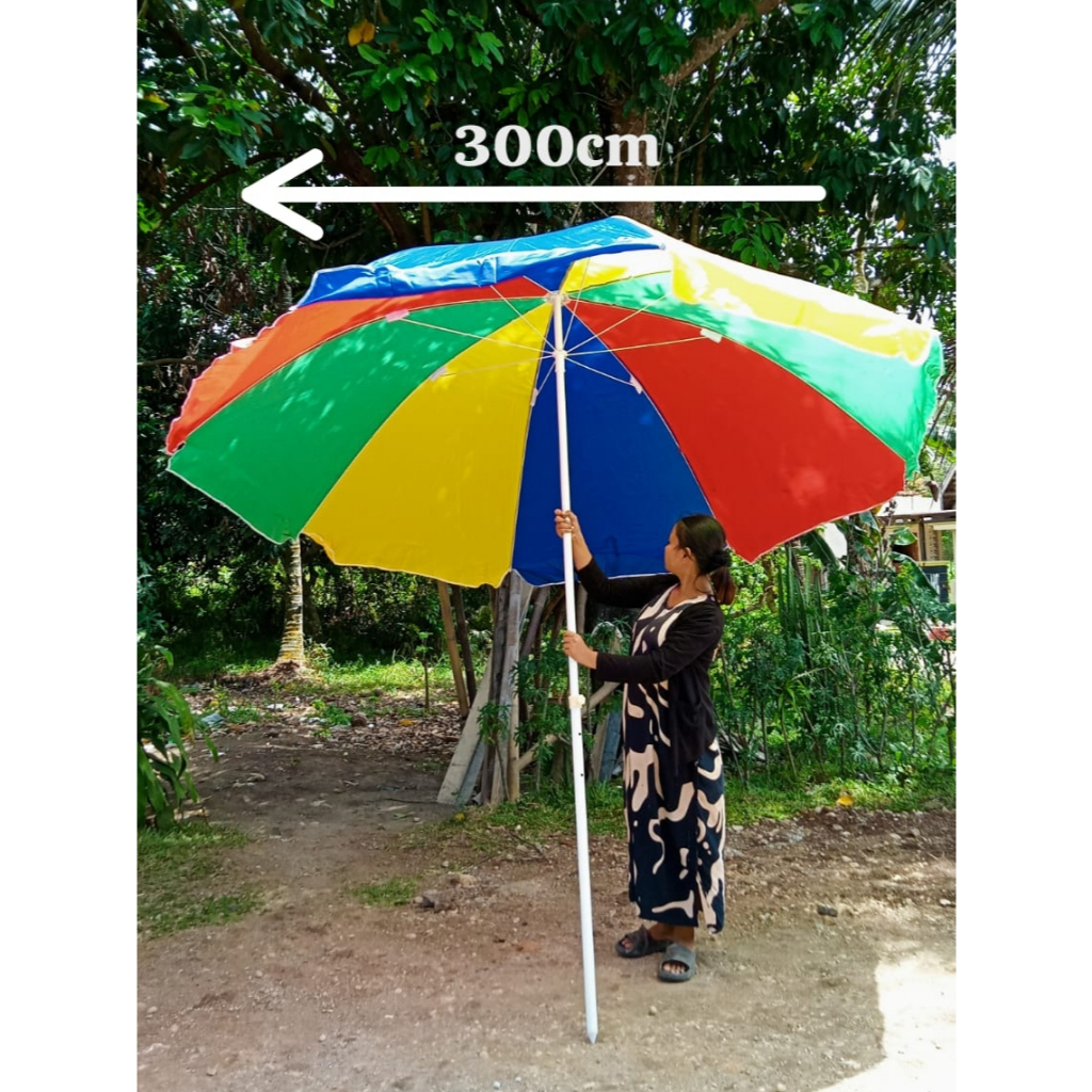 PAYUNG PANTAI PELANGI JUMBO 3 METER / PAYUNG TENDA BESAR/ PAYUNG BESAR UNTUK JUALAN