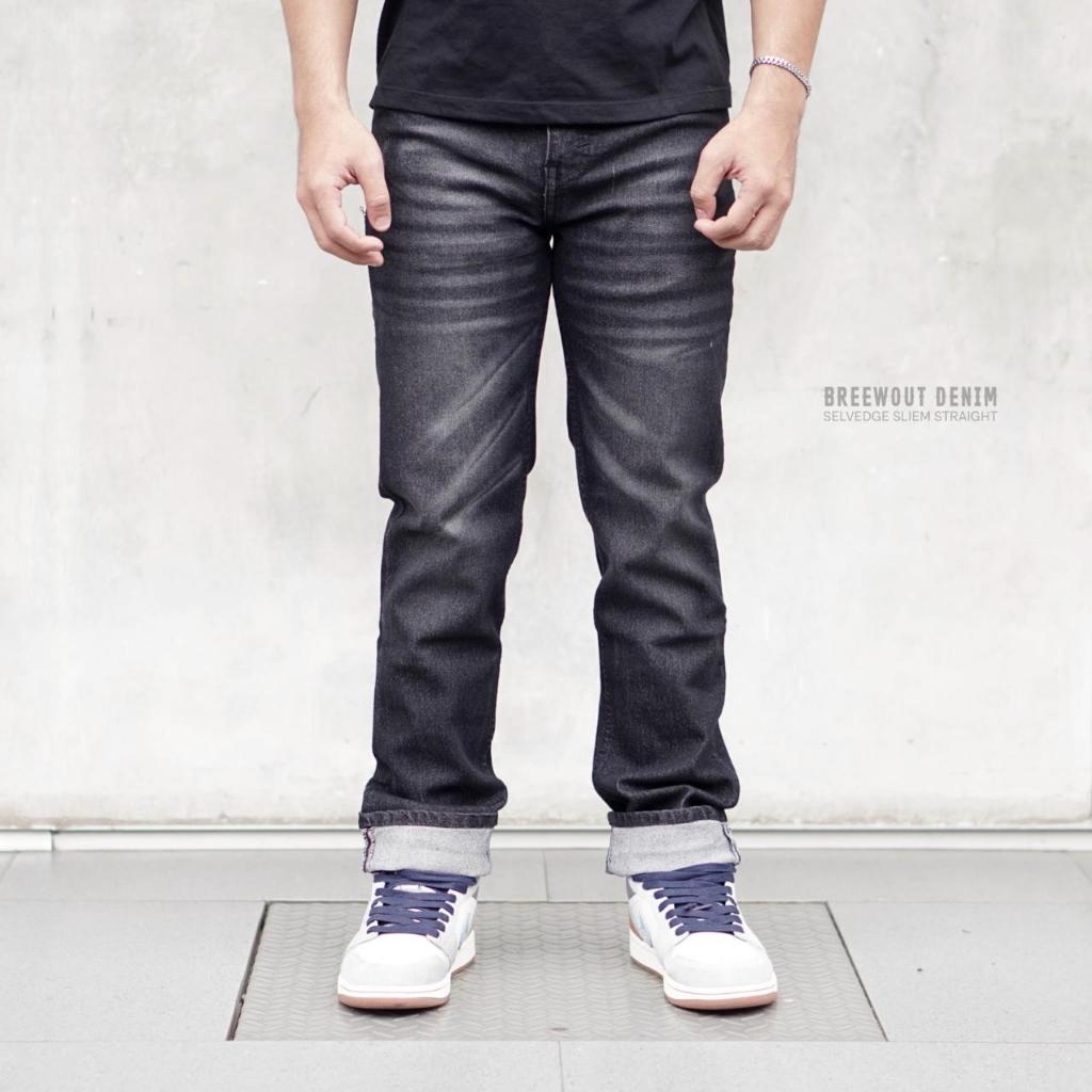 BREEWOUT VINTAGE DENIM BLACKJAZZ STRAIGHT / CELANA SELVEDGE DENIM SLIM STRAIGHT