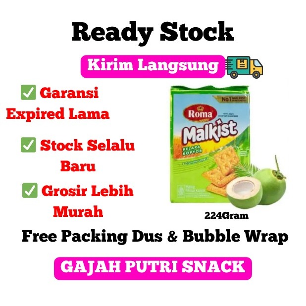 BISKUIT ROMA MALKIST KELAPA KOPYOR 224gr
