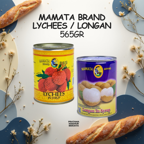 Mamata Aneka Buah Kalengan Longan/Lengkeng/Lychee/Leci 565GR