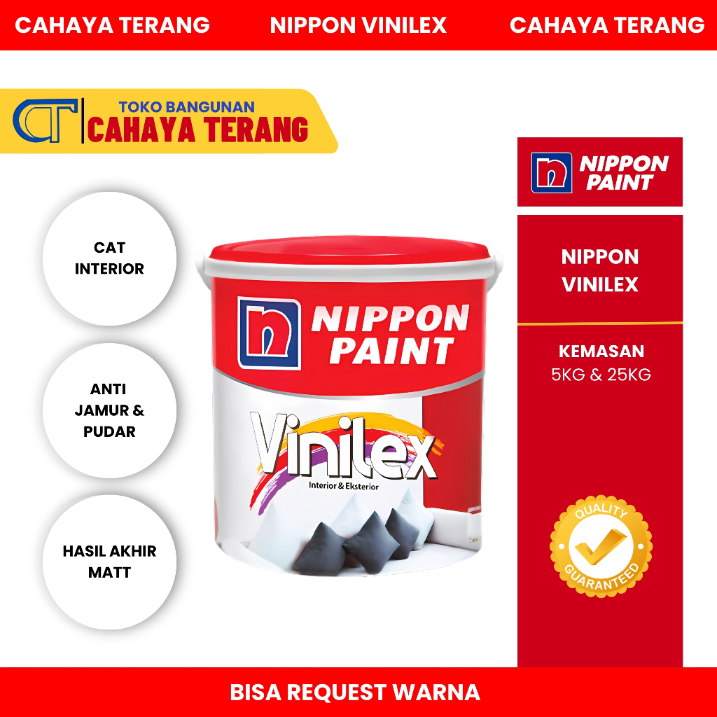 CAT VINILEX 5KG NIPPON PAINT TEMBOK EKSTERIOR & INTERIOR - PINK