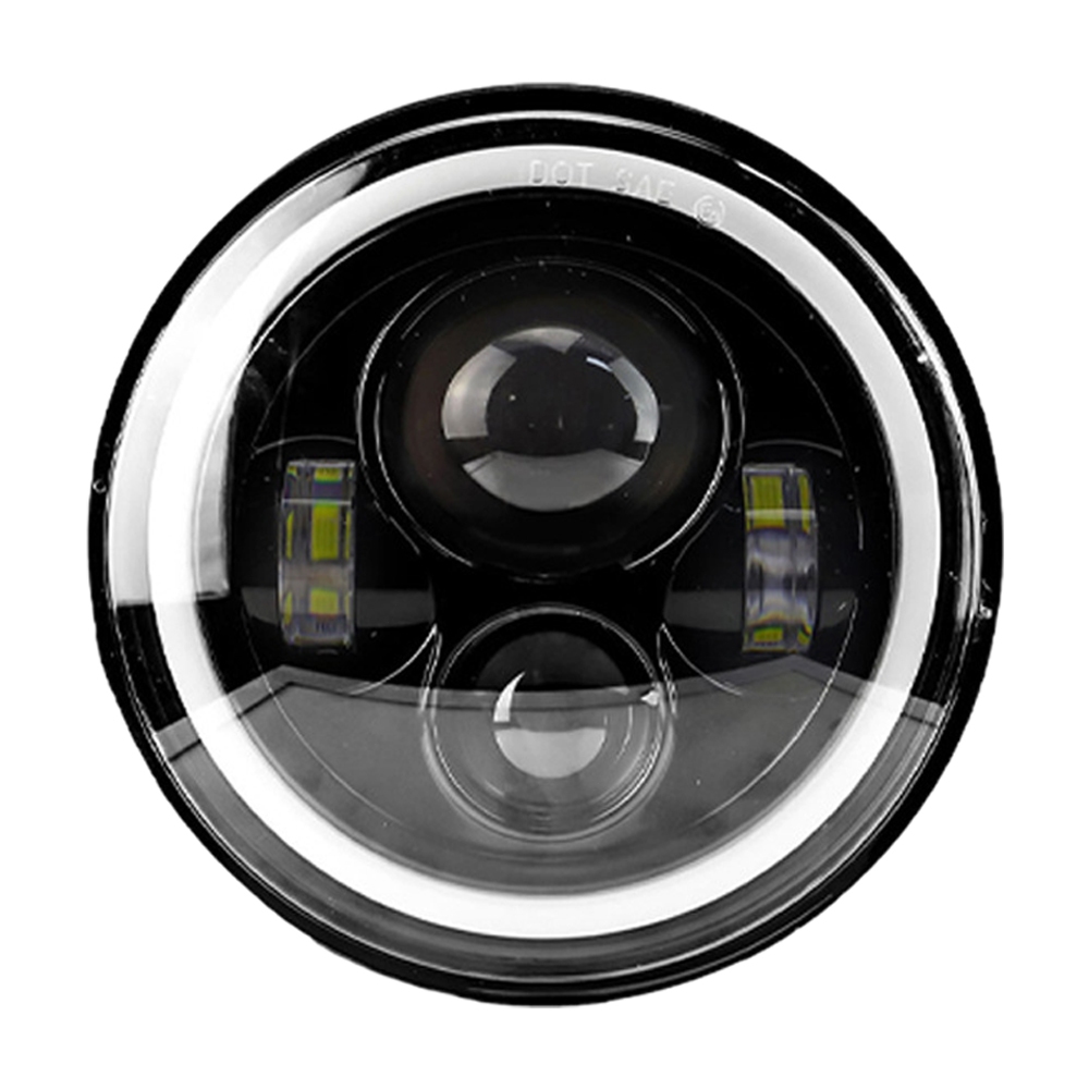 Lampu Utama Mobil 7 Inch Projie Plus 4 LED Dipimpin Lampu Depan Bulat Sepeda Motor Jeep Jimny Katana