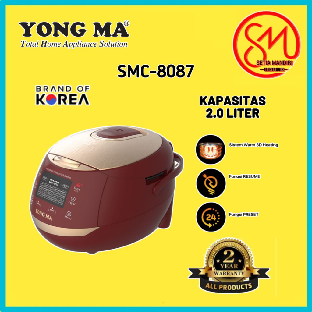 Magic Com Yongma SMC-8087 Rice Cooker Yong Ma 2 Liter SMC8087 Digital