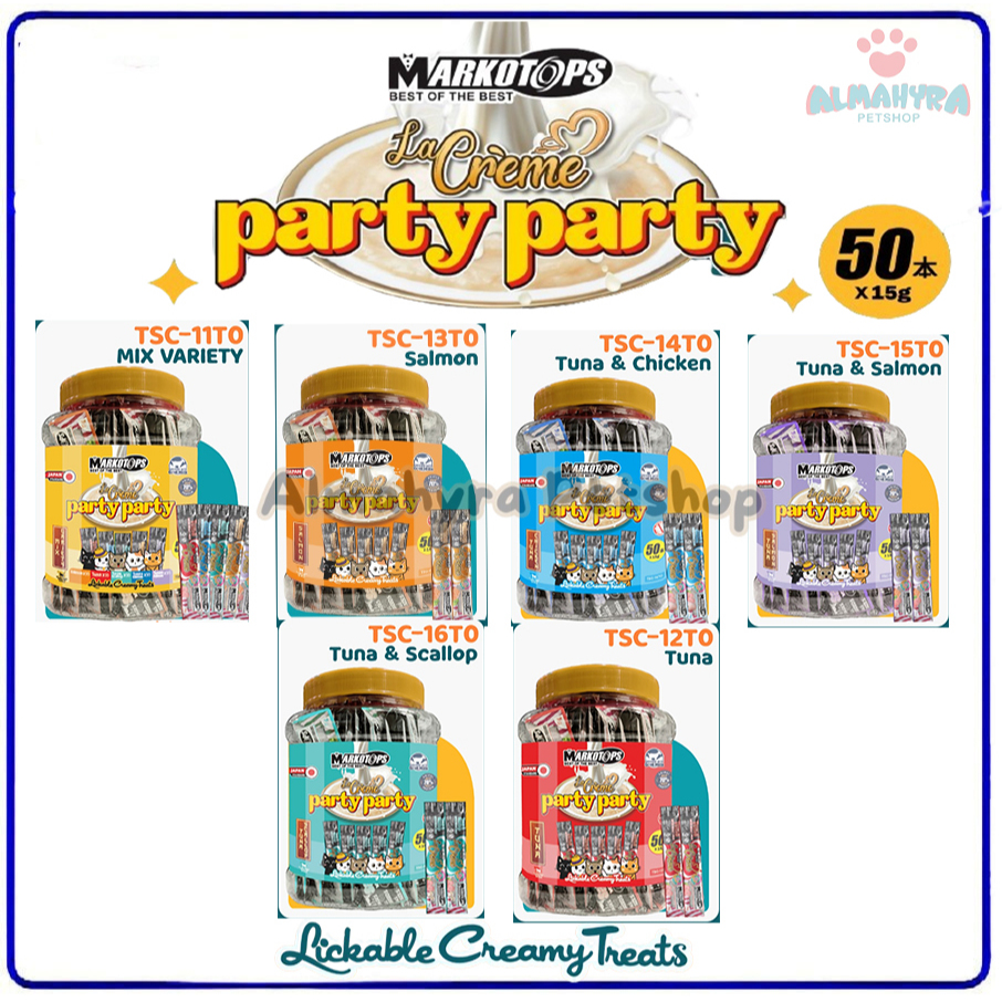 1 Stoples MARKOTOPS La Creme 15g x 50pcs Cemilan Snack Kucing Liquid by Markotop